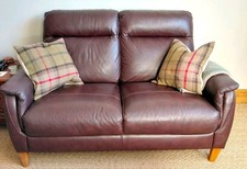 2 X 100% Genuine Leather 2 Seater Sofas. Just Over 2 Years Old.