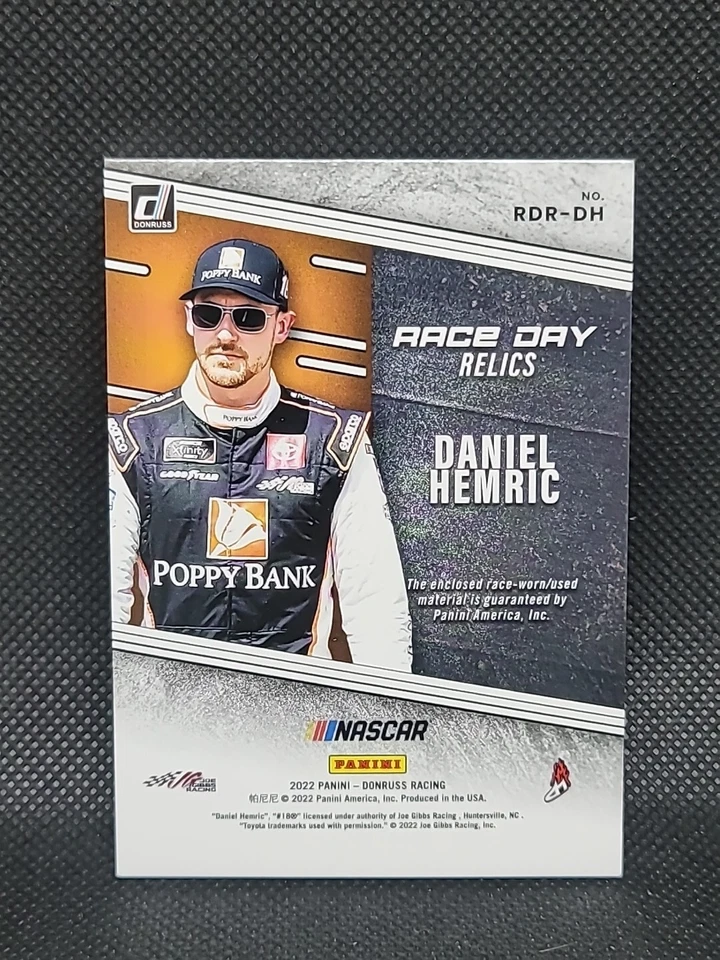 2022 Donruss Racing NASCAR Daniel Hemric Race Day Relics Worn Material #RDR-DH - Image 2 of 2