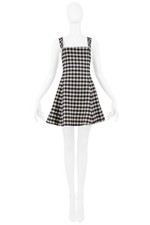 VINTAGE VERSUS BLACK & WHITE CHECK OVERALL DRESS