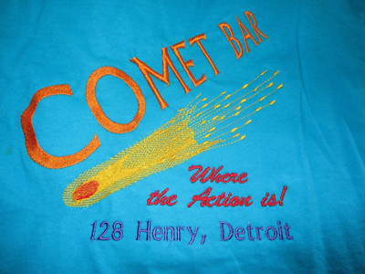 NWOT Vintage COMET BAR 128 Henry Detroit Embroidered Logo T Shirt Small
