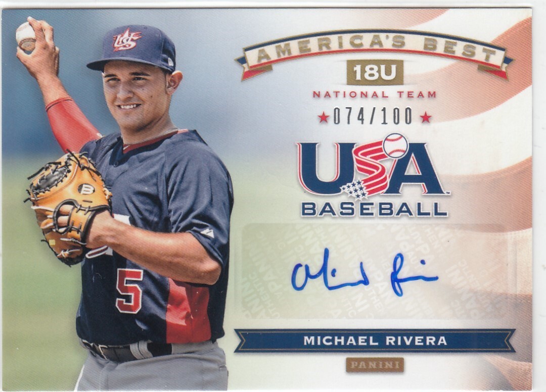 2013 Michael Rivera Panini USA Box Set America's Best ROOKIE AUTO /100 - #16