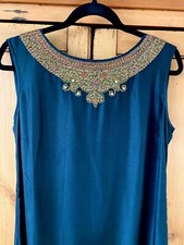 1920s Black Beaded Silk Sheath Dress  Mila Sleeveless -Large Bust 40 Hips 42