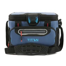 Titan by Arctic Zone 12 Can 10 qt Zipperless Soft Side Cooler, Ocean Blue