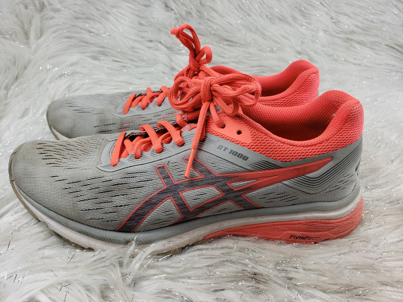 ASICS CT-1000 Gray Coral Pink Sneakers Womens Size 8.5 / 40