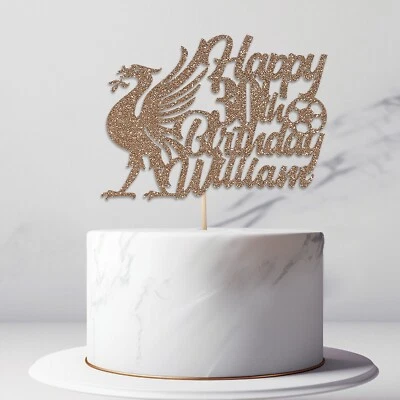 Personalised Liver Bird Cake Topper Birthday Liver Glitter Pool Decor unofficial