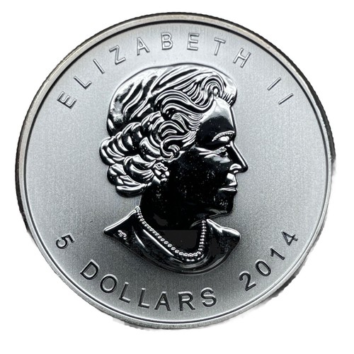 2014 Wildlife Series Peregrine Falcon 1oz .9999 Silver Maple Leaf M-104 - Picture 2 of 2