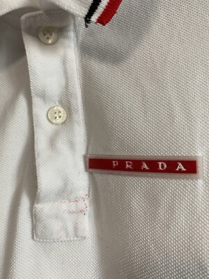 Prada Polo Shirt Red Tab Men Sz S | eBay