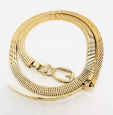 1970  s Gold Tone Articulated Belt Slinky Disco Women  s Accessory