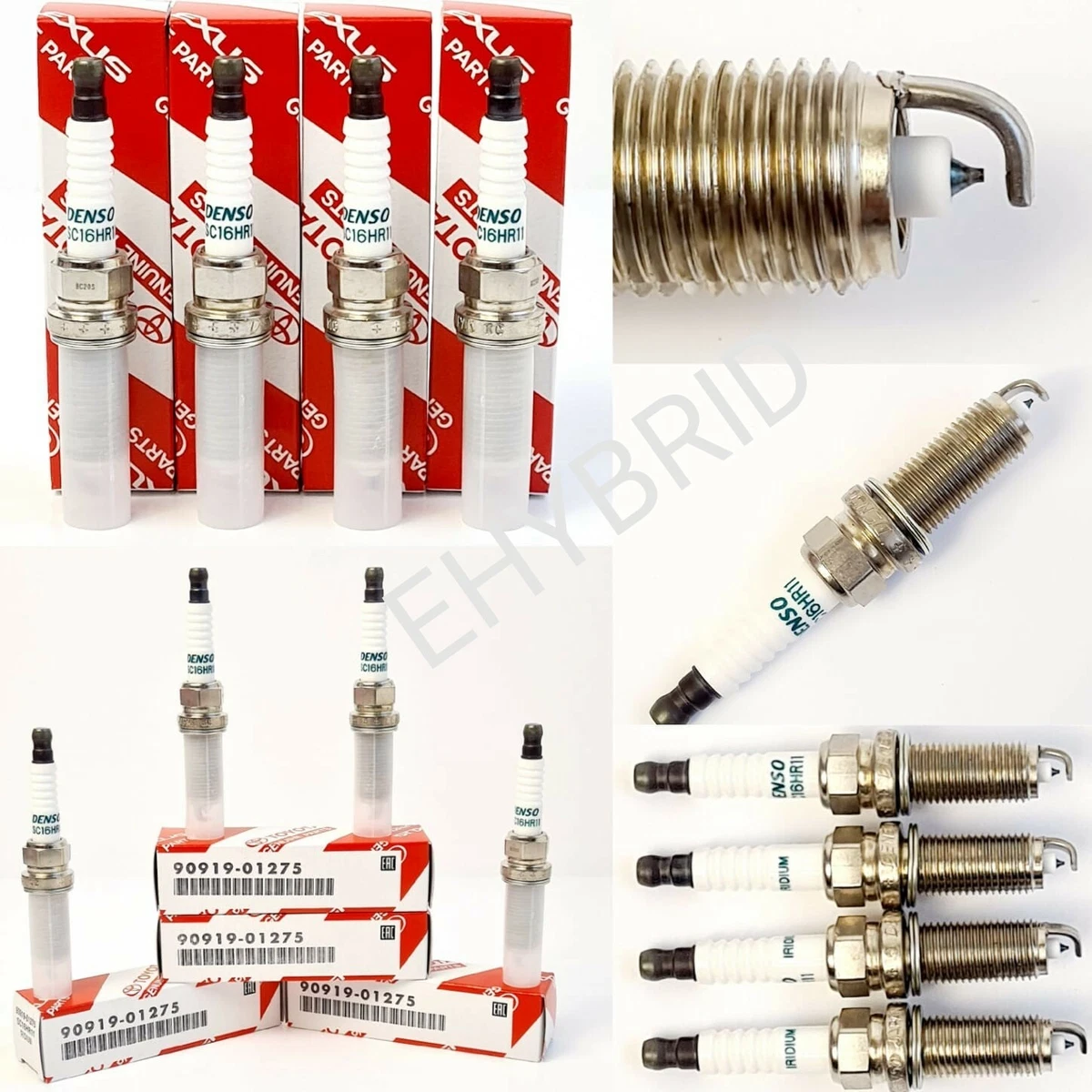 GENUINE TOYOTA AURIS SPARK PLUGS HYBRID 1.8L DENSO IRIDIUM 90919