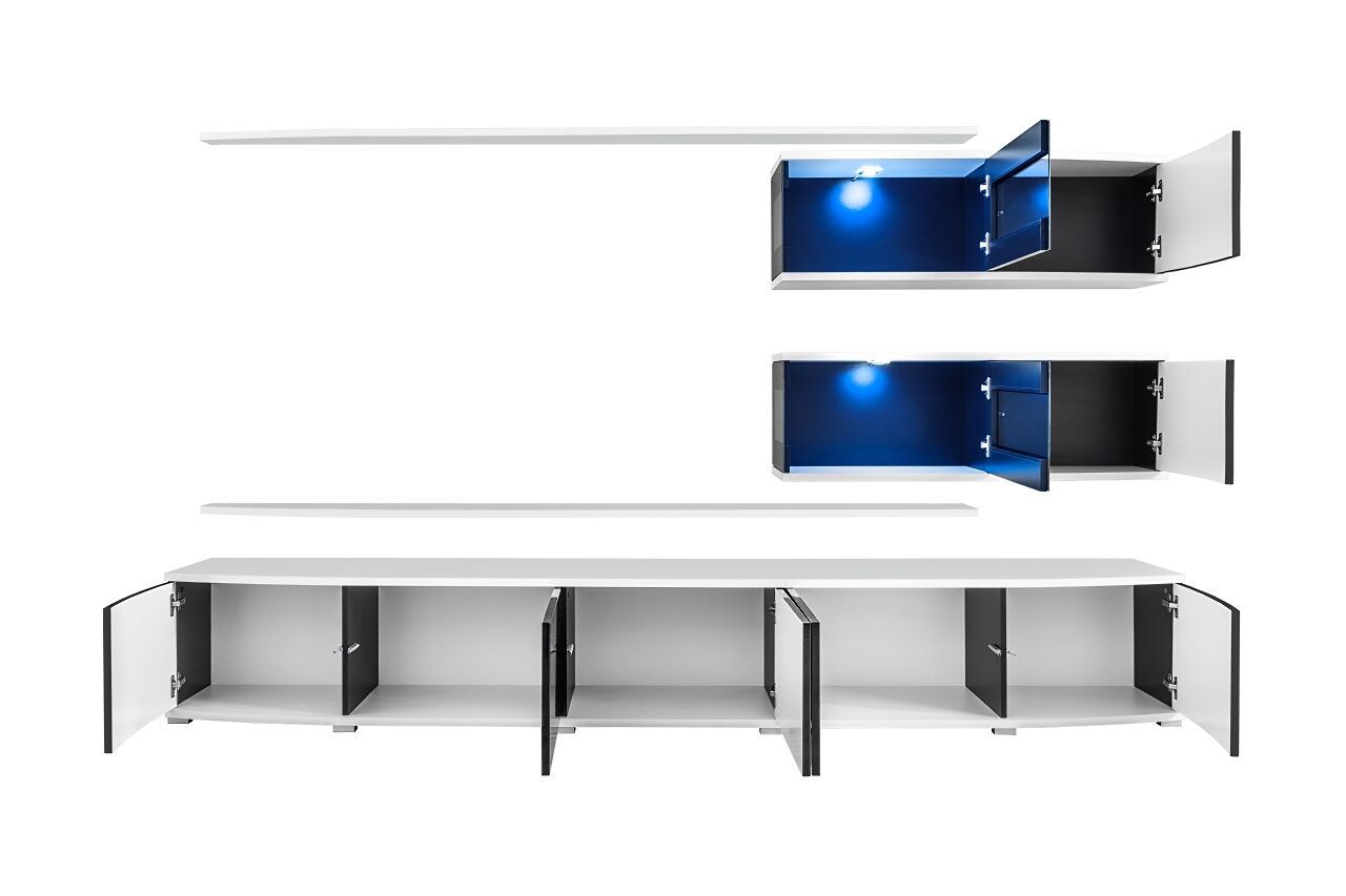 Designer Living Room Tv Anbauwand Medienwand Fernsehwand Tv Cabinet Wall Unit For Sale Online Ebay
