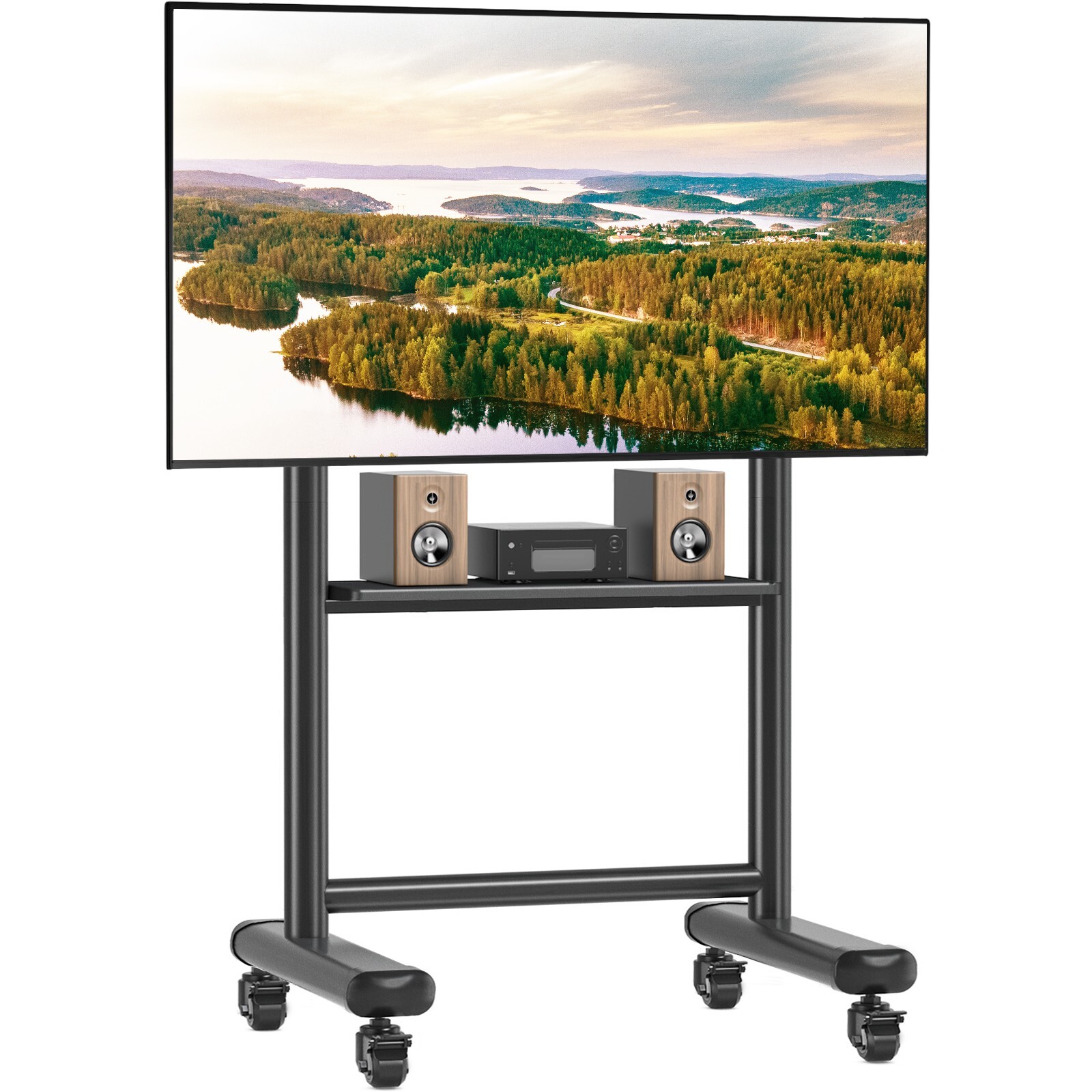 Large Rolling Tv Cart For 50 To 92 Inch Flat Panel Screen