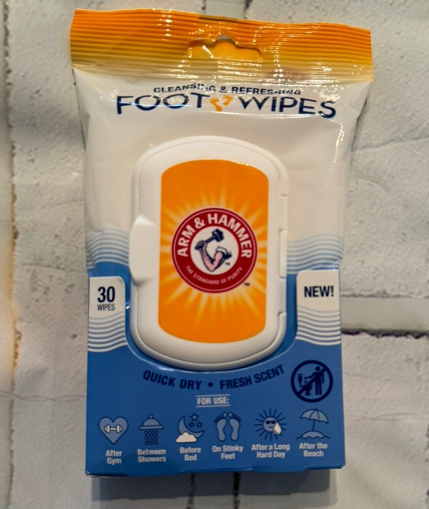 Arm & Hammer Foot Wipes NIB 30 Wipes Fresh Scent eBay
