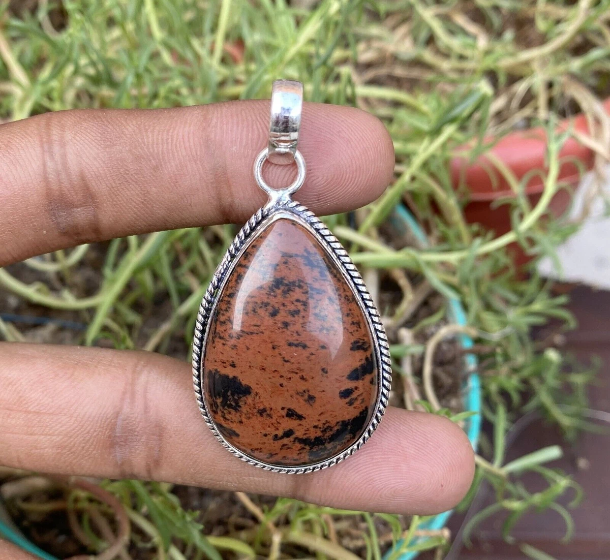 Mahogany obsidian best sale pendant