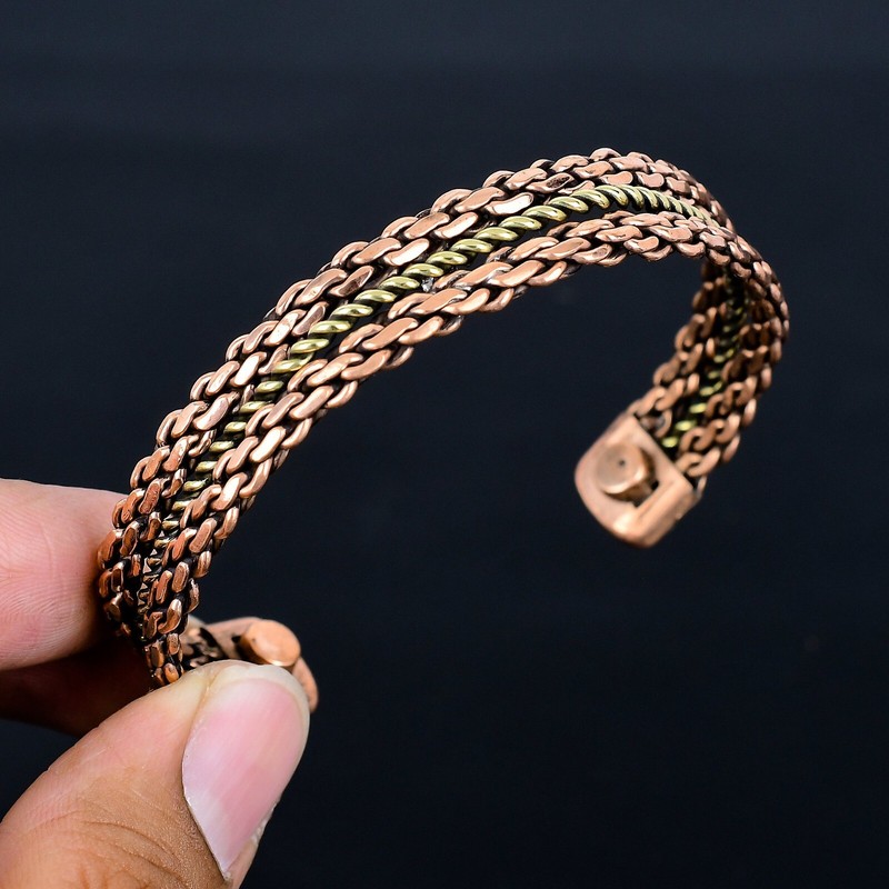 Pure Copper Magnetic Adjustable Handmade Vintage Bangle Jewelry CB-04-0051
