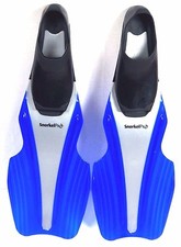 SnorkelPro FS2 Swim Fins Blue/Silver Design Size 3-4-Brand New in Factory Bag 