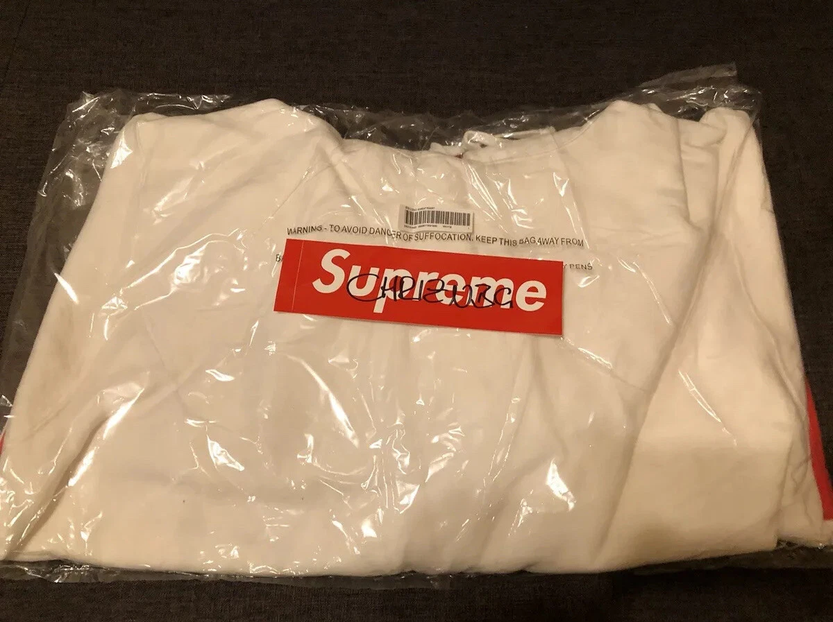 Felpa con cappuccio Supreme Big Logo bianca grande nuova primavera estate 2021