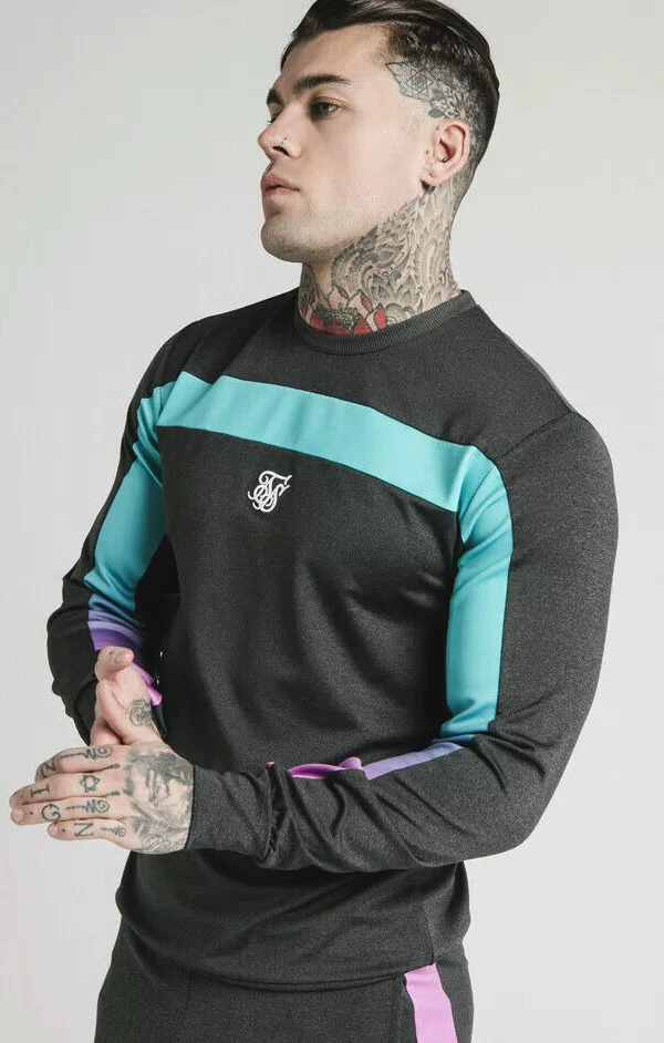 Siksilk fade crew sweatshirt hotsell