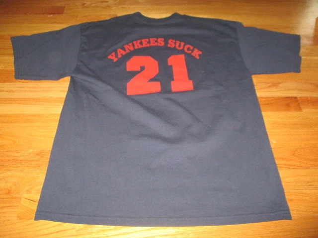 Camisa Jersey ROGER CLEMENS Nº 21 BOSTON RED SOX (XL) NEW YORK YANKEES SUCK Foto 4 de 4