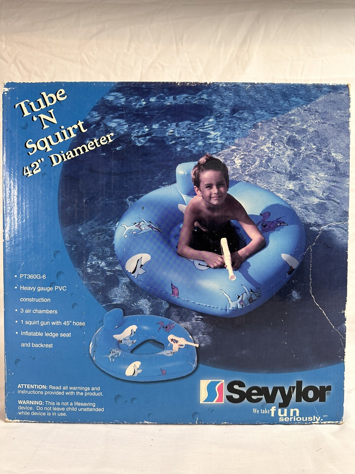 SEVYLOR Tube 'N Squirt Inflatable Pool Float ￼Water Gun De
