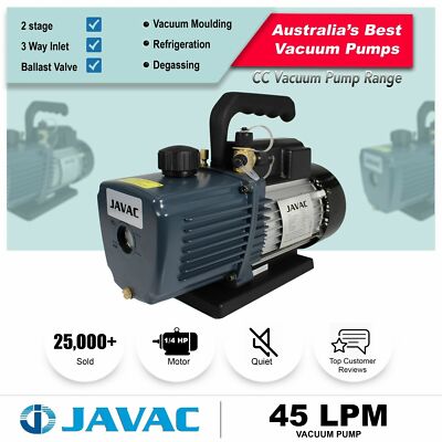 Hvac Supplies Javac Hvac Vacuum Pump JAVAC Dual Stage 45 Ppm, Way