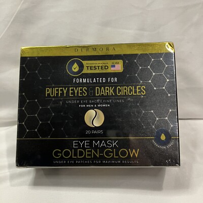 Dermora Eye Mask Golden-Glow-Dark Circles & Puffiness Eye Patches/mask