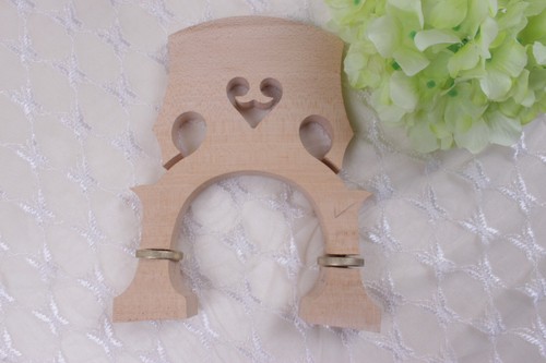 4/4 Upright Bass Bridge with Metal Screws - Fine Maple, Height - Adjustable - Picture 6 of 9