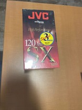 3 Pack JVC T-120 SX Blank VHS Tapes Brand New 6 Hours High Performance Sealed