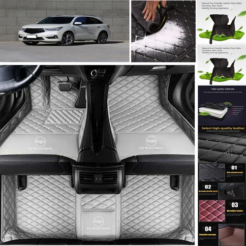 For Acura MDX RDX Car Floor Mats Cargo Liners Custom All Weather PU Leather Mats - Imagen 5 de 31