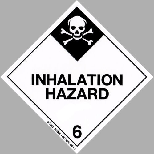 4" INHALATION HAZARD Decal DOT Transportation Sticker Warning Label OSHA Poison - 第 1/2 張圖片