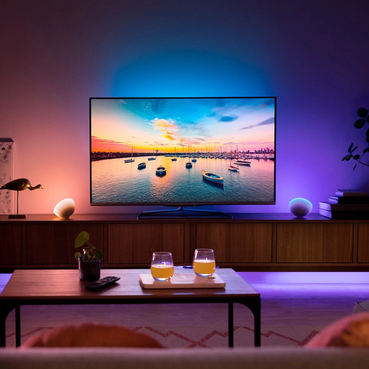 Philips - Hue Go Bluetooth Table Lamp - White and Color Ambiance