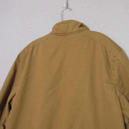 American Eagle Jacket Men XL Brown Plaid Lined Corduroy Collar Y2K Style Pockets - Picture 10 of 12