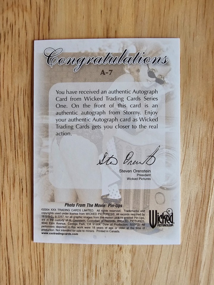 Stormy Daniels Topless 2004 Wicked Pictures Autograph Card Signed #A7 | eBay