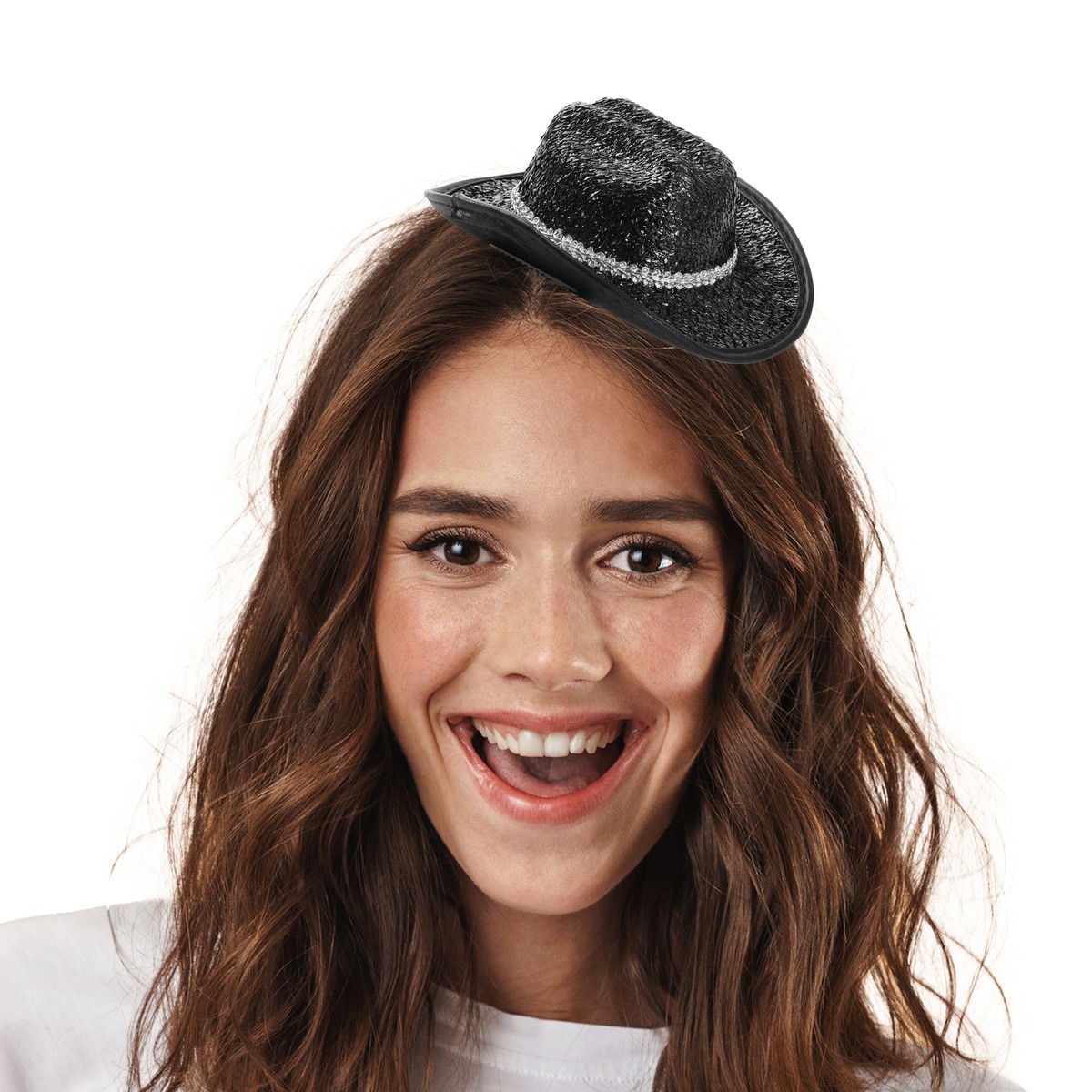 HARRY STYLES MINI BLACK COWGIRL HAT LOVE ON TOUR FANCY DRESS FASCINATOR  CLIP LOT