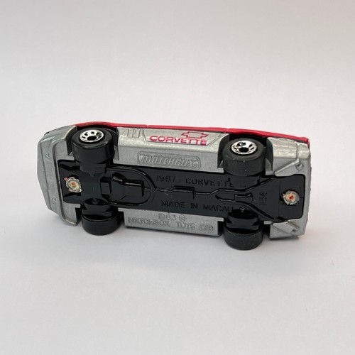 Matchbox 1987 Corvette Rosso Metallizzato Corpo Come Nuovo - Foto 7 di 7