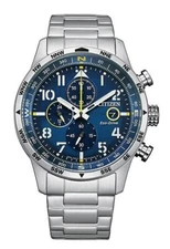 Citizen Eco-Drive Men's Chronograph Calendar Silver Watch 43MM CA0790-59L