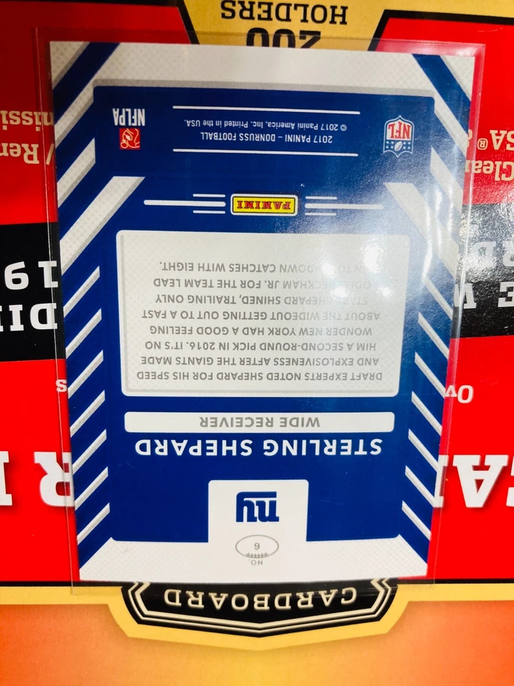 2017 Donruss Up Tempo Holo #6 Sterling Shepard /100 v271 HALF OFF 3+ MIX N MATCH - Image 3 of 3