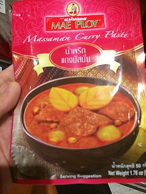 Mae Ploy Flavoring Thai Spice Cook Good Taste Kaeng Massaman Red Curry Paste 50g