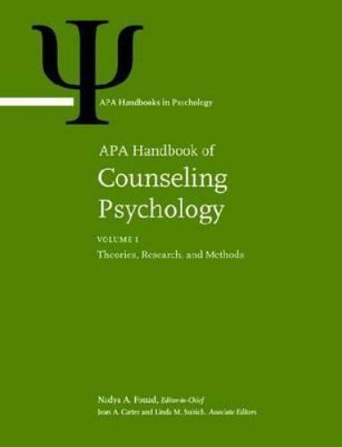 APA Handbook of Counseling Psychology : Volume 1: Theories, Research ...
