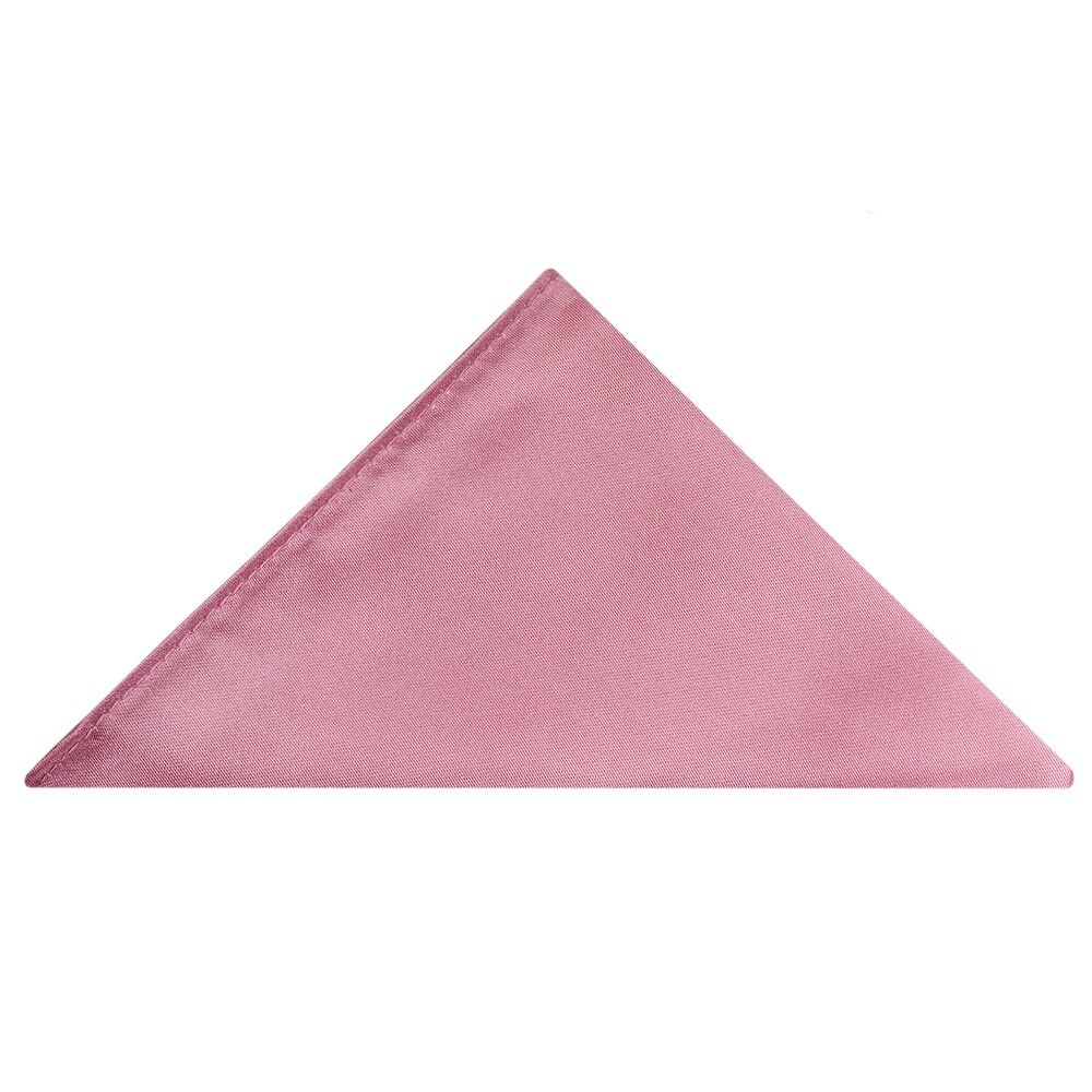 Handmade Plain Dusty Pink Satin Pocket Square Wedding Formal Handkerchief Hanky