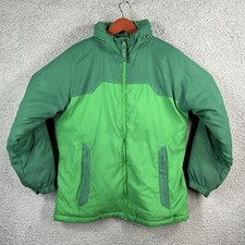 L.L. Bean Kids Bright Colorblock Winter Jacket Green Thinsulate Sz L 14-16