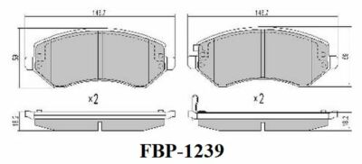 Fremax FBP-1239 Bremsbelagsatz Scheibenbremse vorne div. Chrysler Dodge Jeep