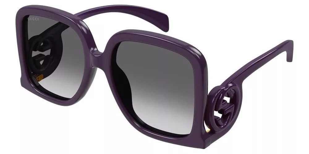 Gucci Ladies Sunglasses Violet Purple Oversized GG 1326 S 003 58mm