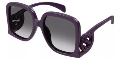 Gucci Ladies Sunglasses Violet Purple Oversized GG 1326 S 003 58mm