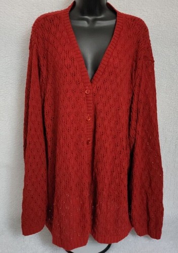 Bobbie Brooks Womens Burgundy Cardigan 