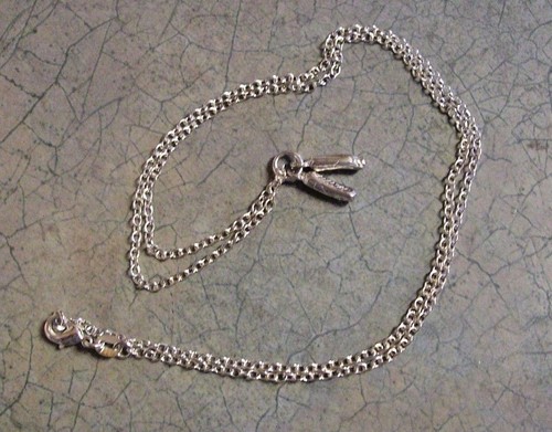 STERLING SILVER BALLET SHOES WITH NECKLACE.20" LONG L-O-O-K - Picture 5 of 5