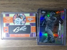 BRANDON LOWE 2019 PANINI LEATHER & LUMBER RC AUTO/25 &2020 Jose Ramirez Negative
