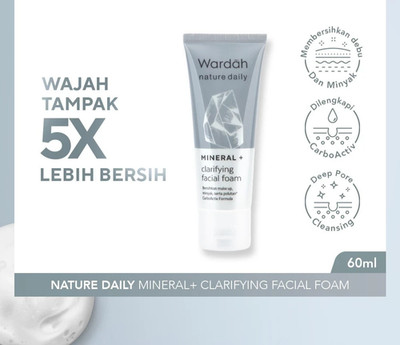 WARDAH Nature Daily Mineral+ Clarifying Facial Foam - Facial Wash to Cleanser