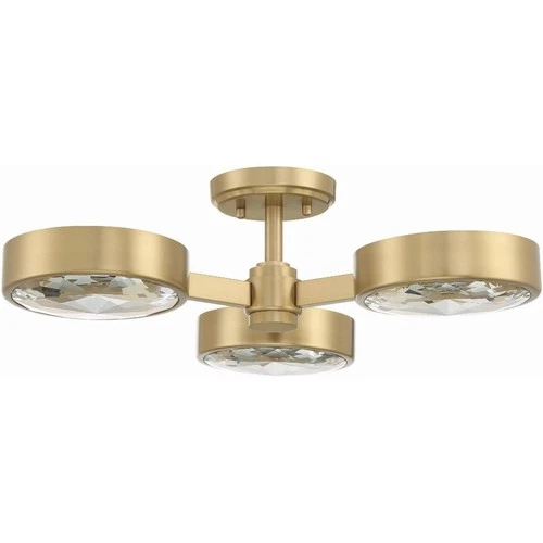 Crystorama ORS-733-MG Orson Semi-Flush Mount Modern Gold - Picture 3 of 7