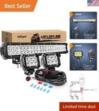 ZH002 20Inch 126W Spot Flood Combo Off Road Led Light Bar 2PCS 18w 4Inch LED ...