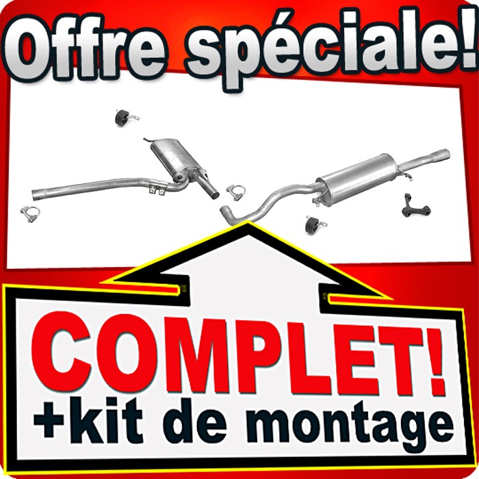 Ligne pot echappement Audi A4 B5 1.6 silencieux break berline